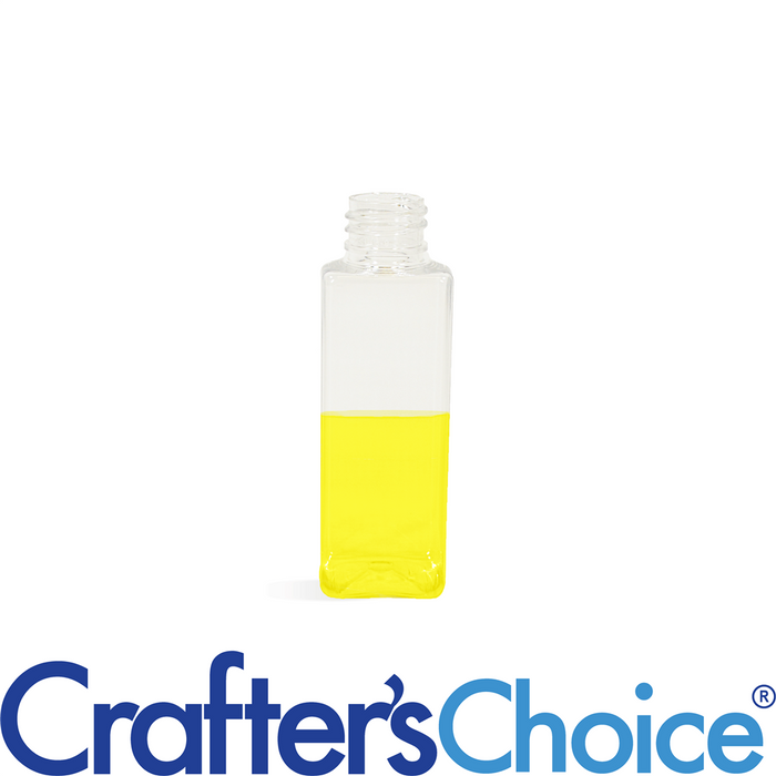 2 oz Clear Square Plastic Bottle