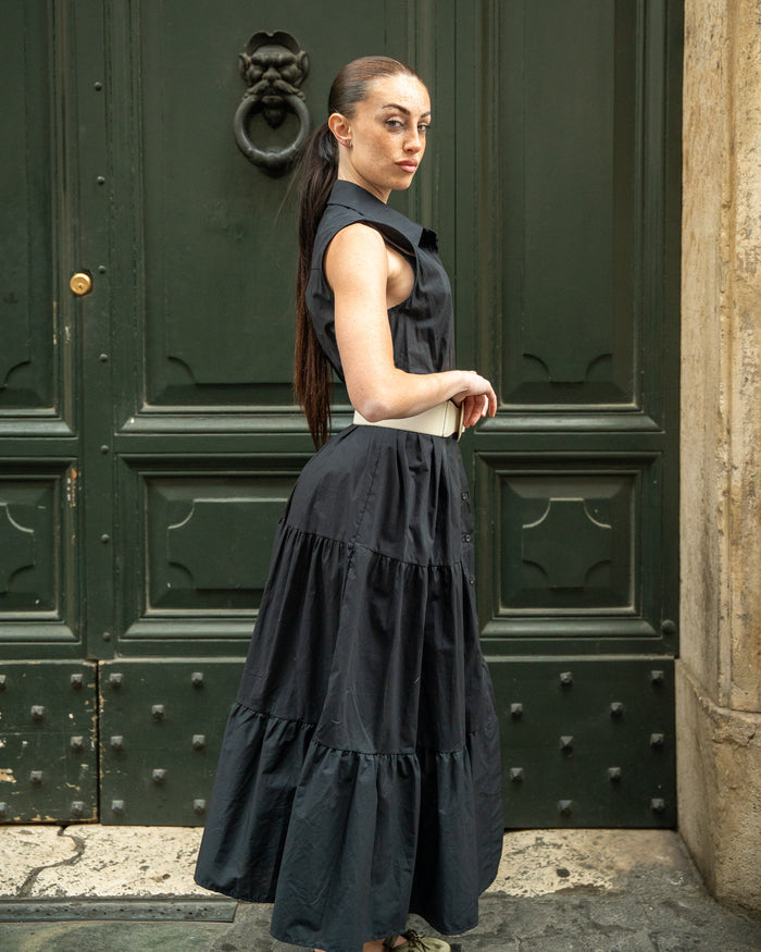 Abito Nero Balze Glm Couture