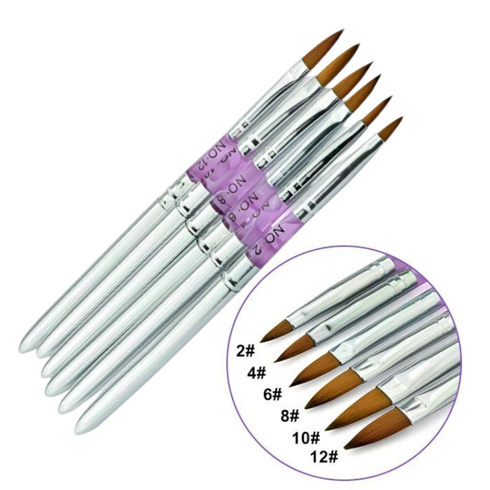 Acrylic Brush Set 6 Piece
