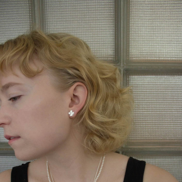 AIDA Impact LUCKY CLOVER STUDS, Silver