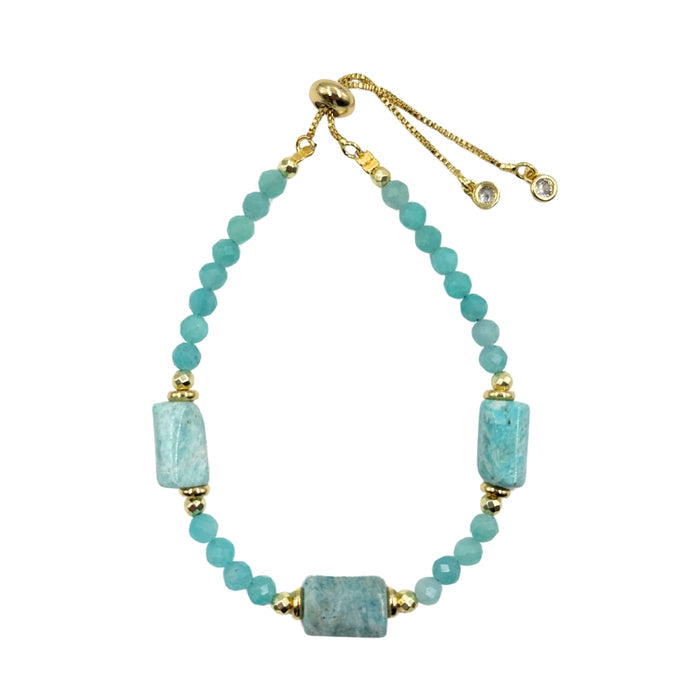 Amazonite Hexagon Stone Bracelet