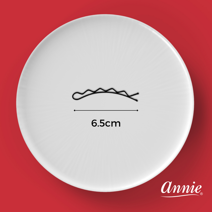 Annie Big Curve Bobby Pins 6.5cm, 6 Count, Black