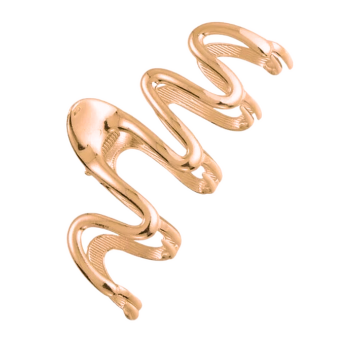 Annie Shiny Wave Jaw Clip 10cm, 1 Count Fashion Hair Clip, Rose Gold