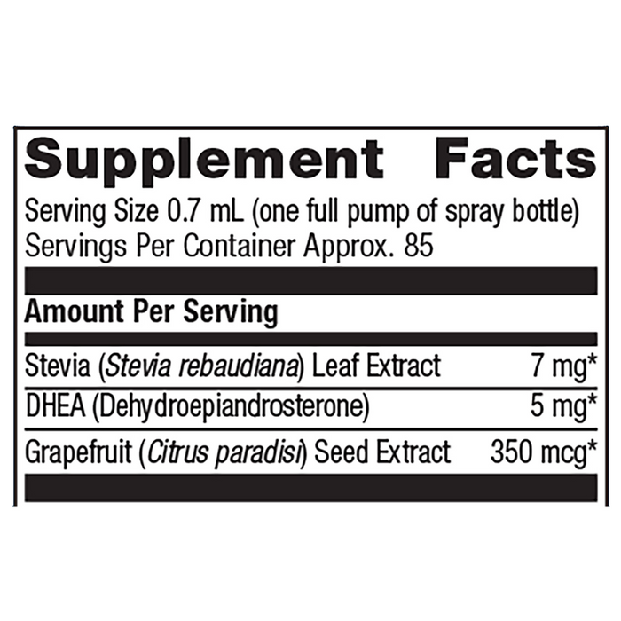 BioSom Spray by Metagenics Ingredients Label