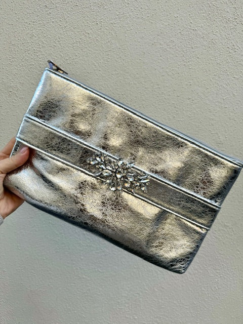 Borsa Clutch Argento - Glm Couture