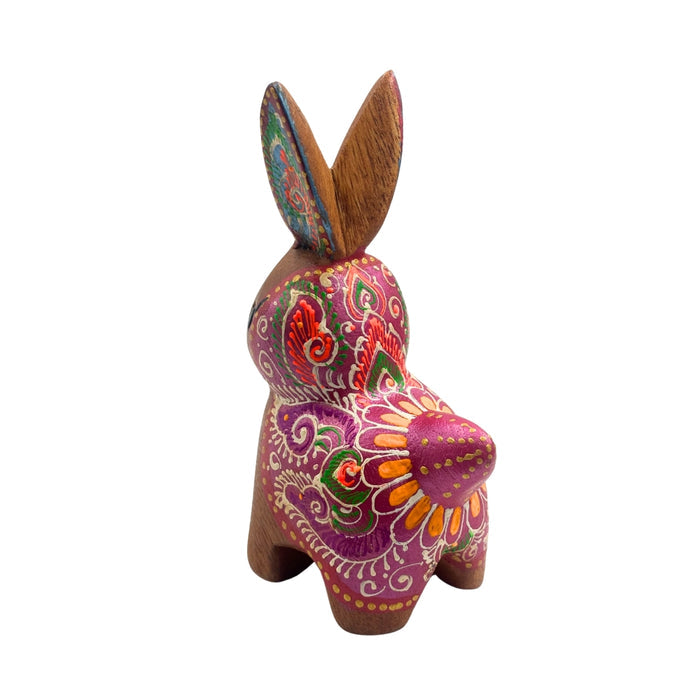 Bunny Hand Painted Wooden Carving - Surprise Color