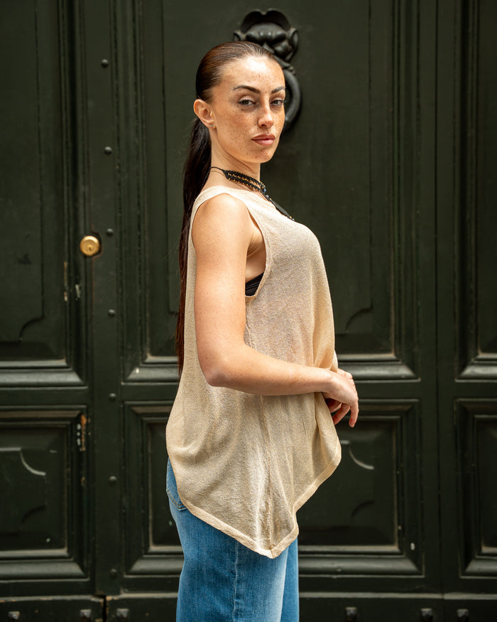 Canotte Lurex Oro Glm Couture