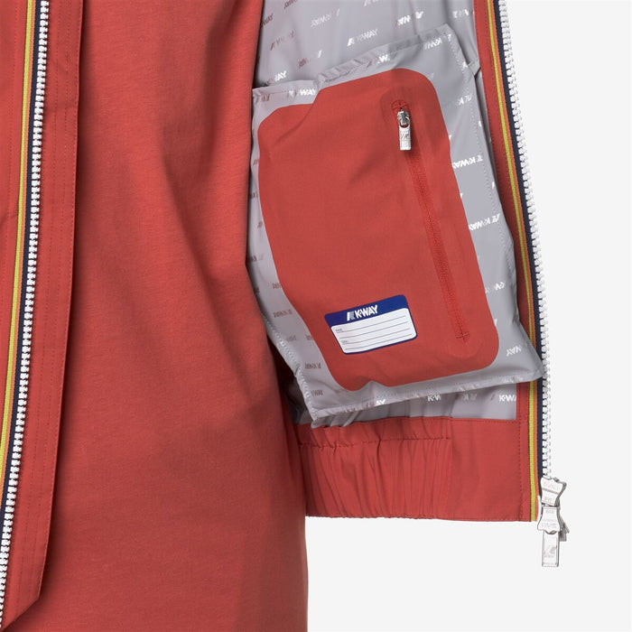 Chaqueta Men Impermeable Aurene Stretch Dot Red Jasper