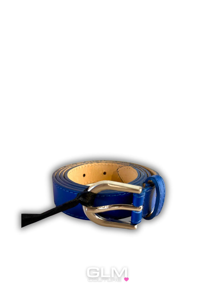 Cintura Vera pelle blu