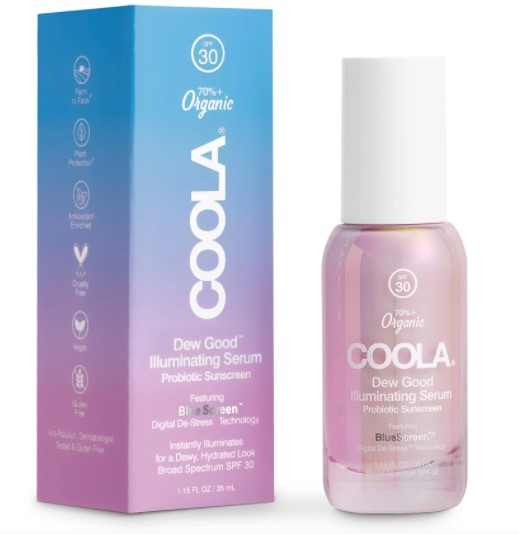 Coola Dew Good Illuminating Serum Probiotic Sunscreen SPF30