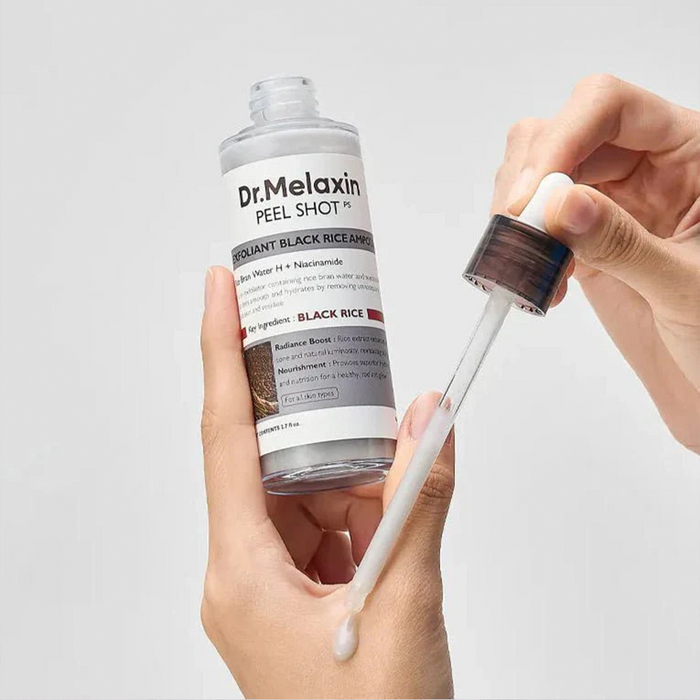DR MELAXIN Peel Shot Exfoliant Black Rice Ampoule 80ml