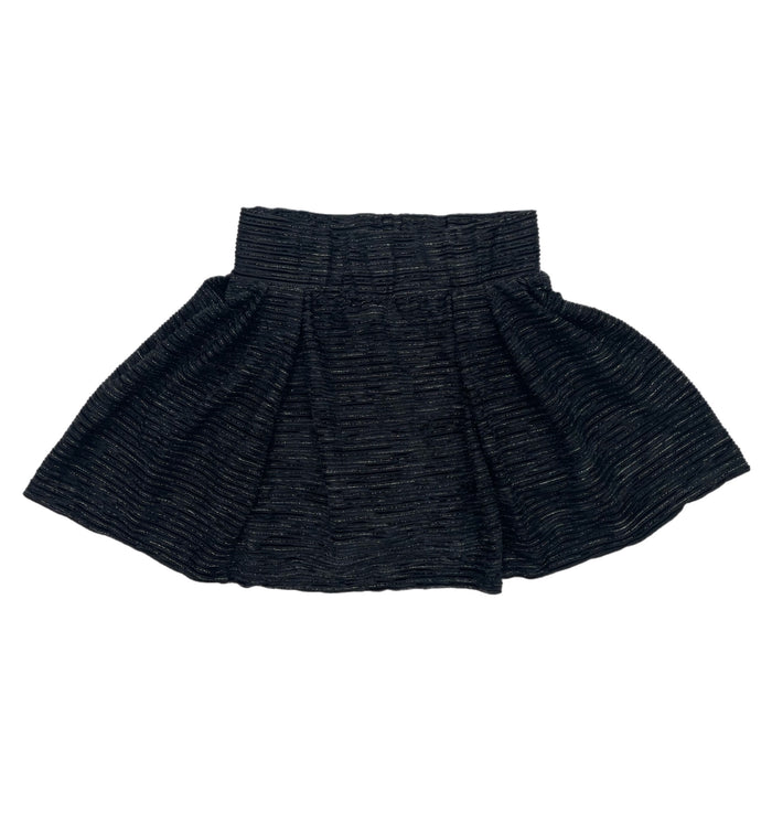 Erge Black Metallic Rib Skort