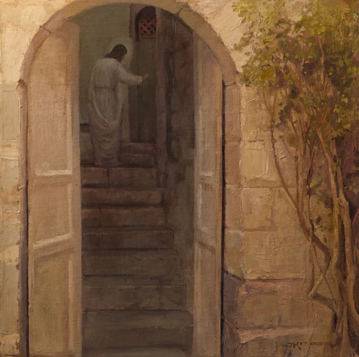 Fine Art Print: I Stand at the Door and Knock by J. Kirk Richards