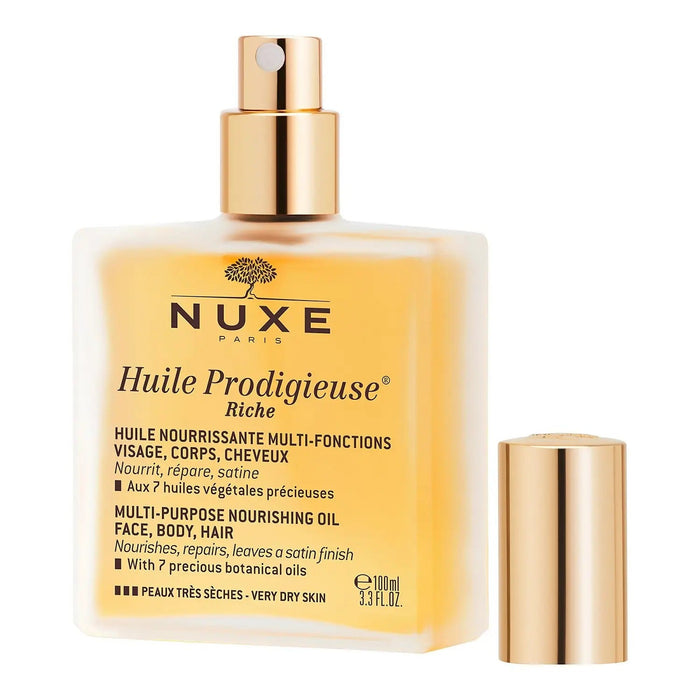 HUILE PRODIGIEUSE® RICHE 100ml - Ulei Uscat Multifunctional Intens Pentru Fata, Corp Si Par - skinseen.ro