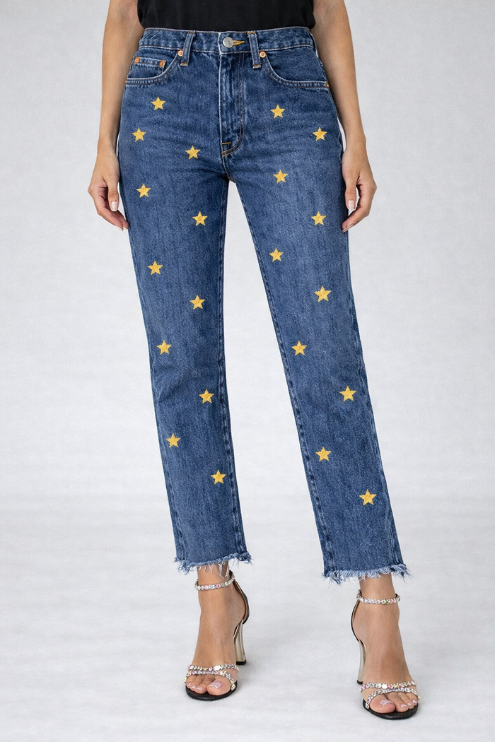Jeans Levi’s Denim Mini Gold Stars GLM COUTURE💗