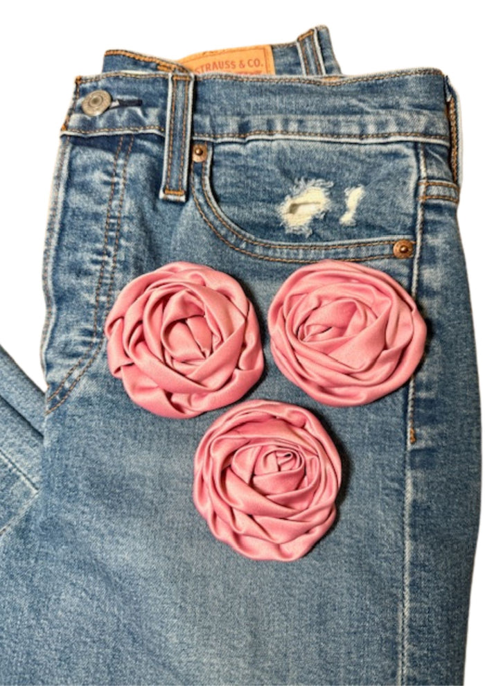 Jeans Levi’s Roses Pink GLM COUTURE💗