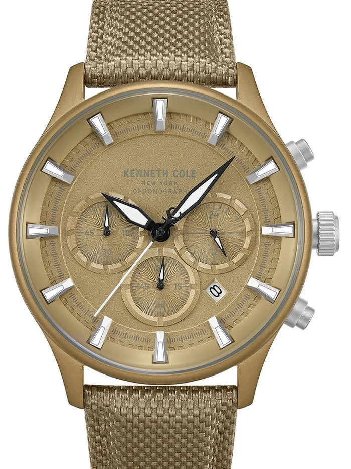 Kenneth Cole Quartz Khaki Round Dial Sports Watch - KCWGO0058403MNW