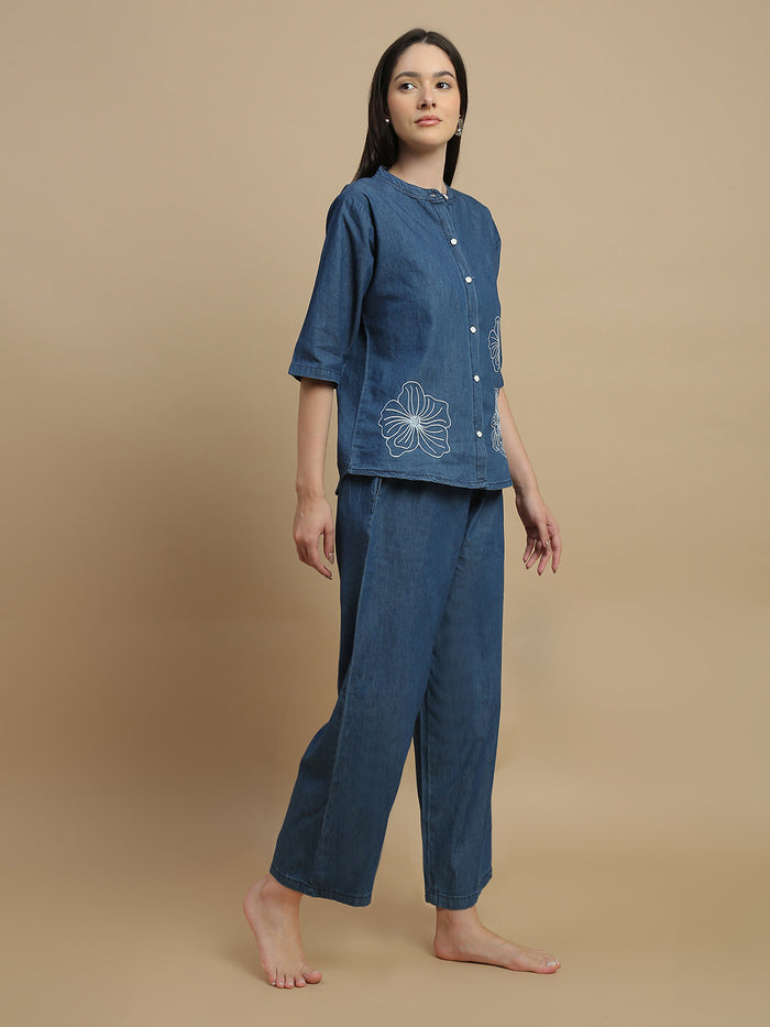 Premium denim co ord set for women elegant daily style