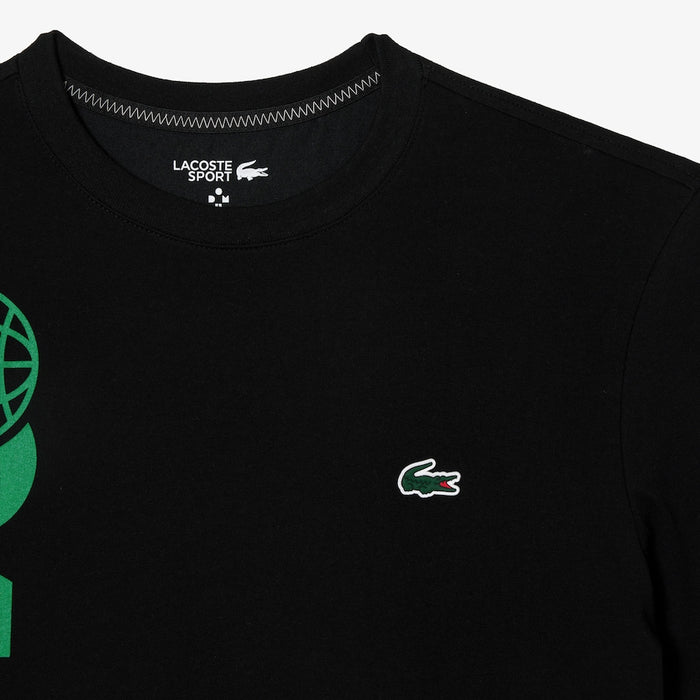 Men's Lacoste Tennis x Daniil Medvedev Regular Fit T-Shirt Black
