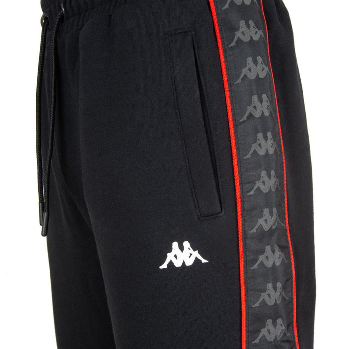 Pantalon Men Black Banda Black Red