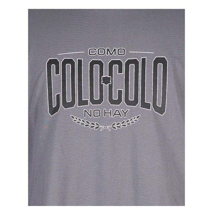 Polera Colo Colo Urbano Hombre Gris Estampado Negro