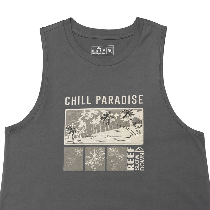 Polera Mujer Reef "Chill Paradise" Estilo Sudadera Gris