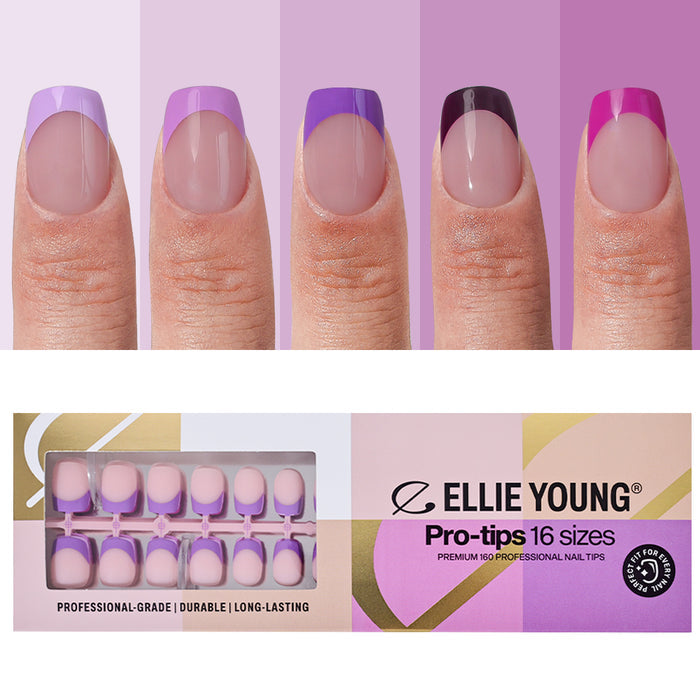 Purple Pastel Tips | Short Square | ProTips