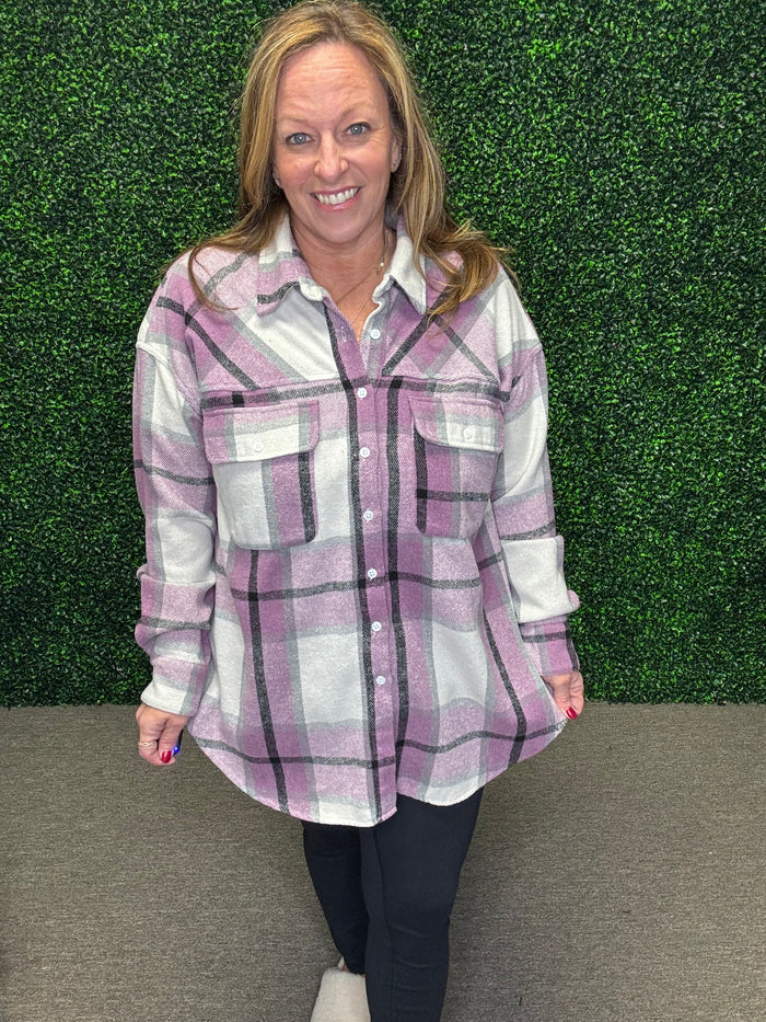 Purple Plaid Shirt