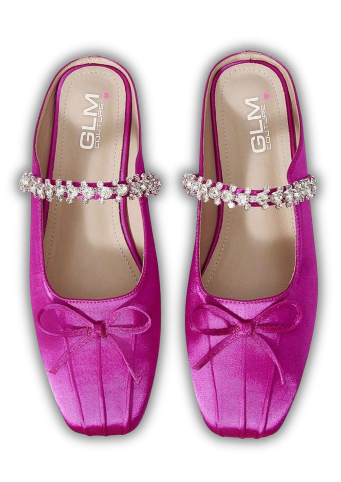 Sandalo Ballerina Fuxia Strass