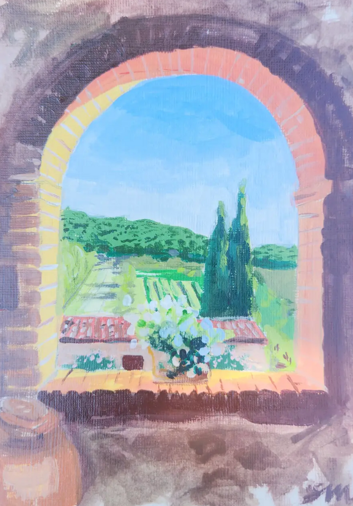 Sarah McDonald, View from the Villa Cugnanello