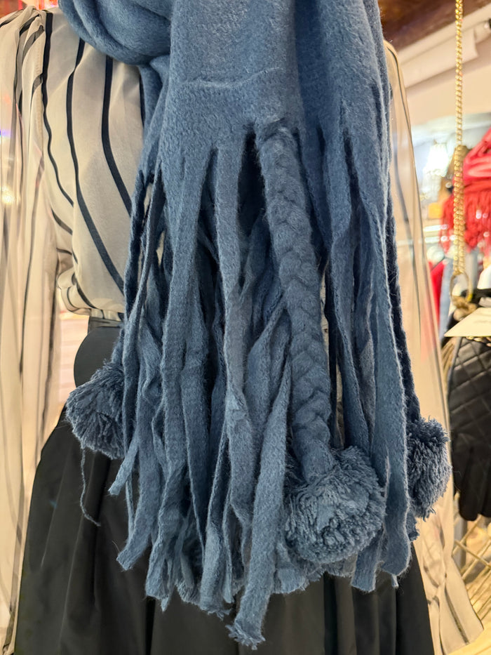 Sciarpa PonPon Azzurra