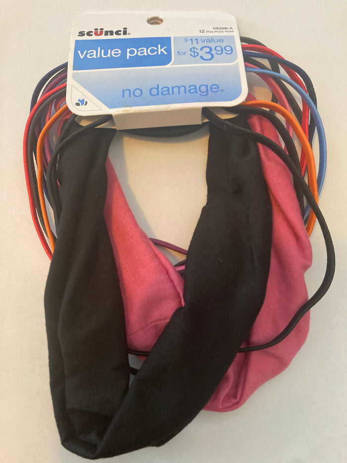 Scunci VALUE PACK No Damage 12 piece assorted Headbands