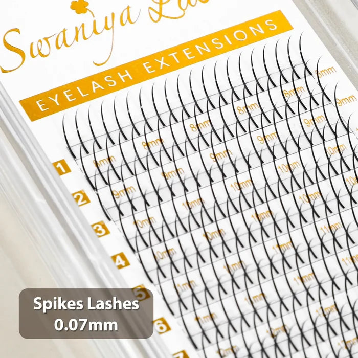 Spikes Lash Extensions 0.07mm| Swaniya Lashes