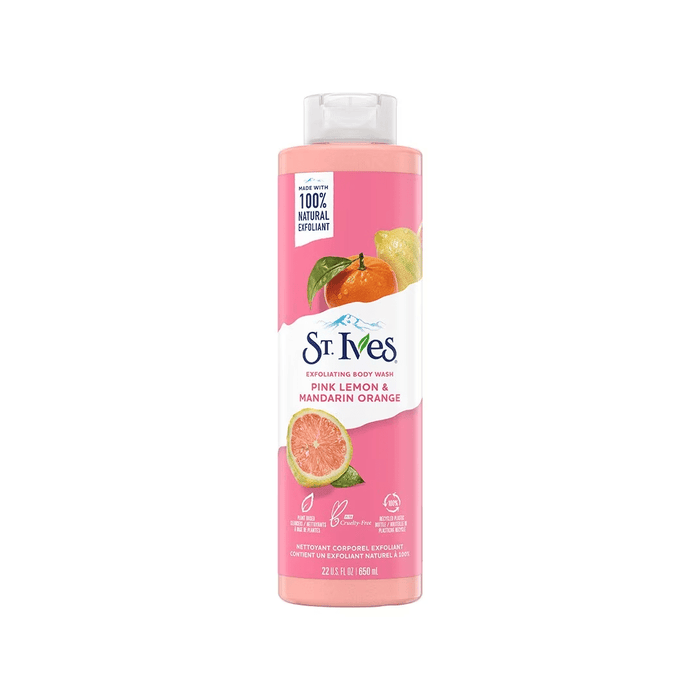 St. Ives Pink Lemon and Mandarin Orange Exfoliating Body Wash 650ml