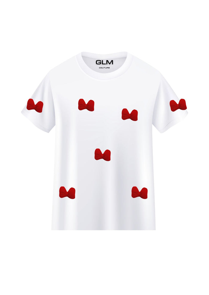 T-Shirt Fiocchi Rossi Peluche GLM Couture 💗