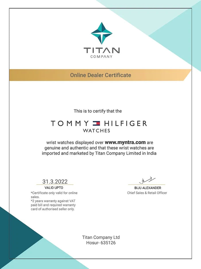 Tommy Hilfiger Multifunction Analog With Blue Dial Watch - NETH1791398