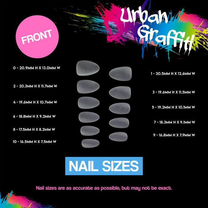 Urban Graffiti JP-039 Almond Nail Tips - Natural - 550 Naio Nails