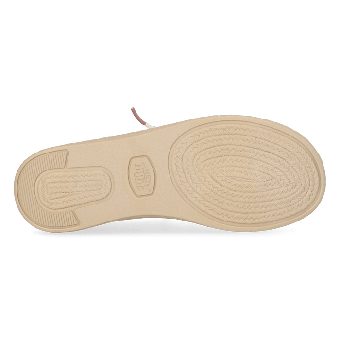 Wendy Espadrille Retro Palm Dames Instappers Pale Pink/White