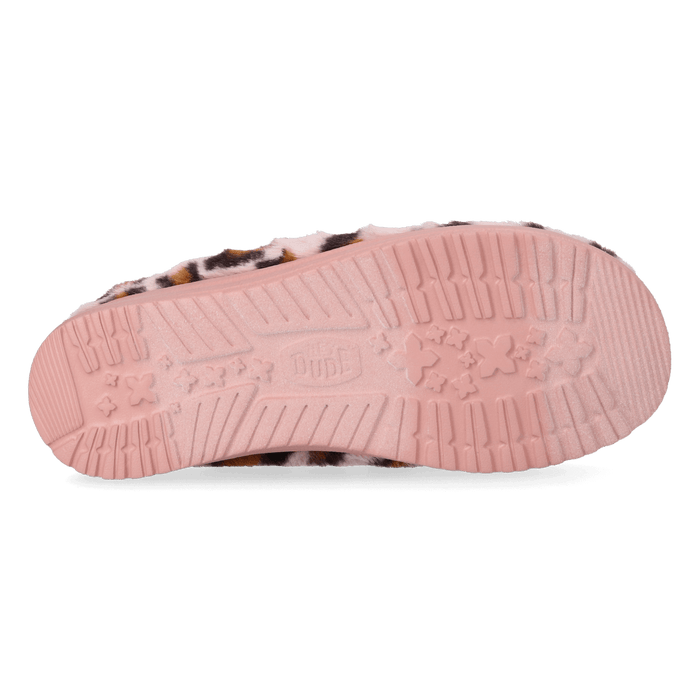 Wendy Slipper Leo Fur Dames Pantoffels Pink/Multi