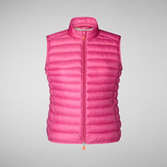 WOMEN'S ANITA PUFFER VEST IN GEM PINK