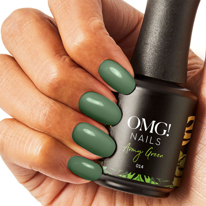 014 Army Green Gel Polish