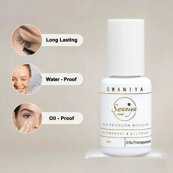 Transparent Eyelash Glue 0.5s dry| Swaniya Lashes