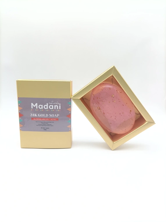 24K Gold Collagen Brightening Face & Body Soap - Premium skin brightening and anti-aging soap for face and body.