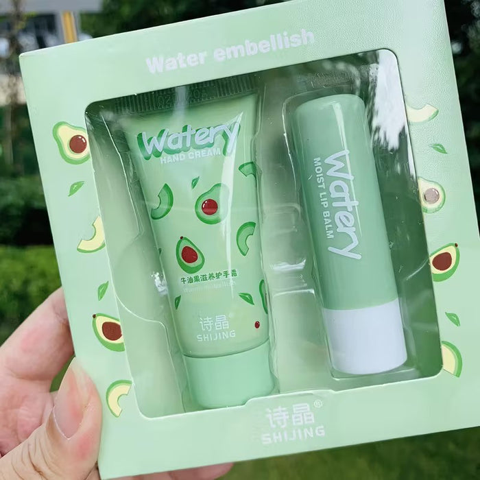 2pcs Lipstick & Hand Cream Moisturizing Gift Set