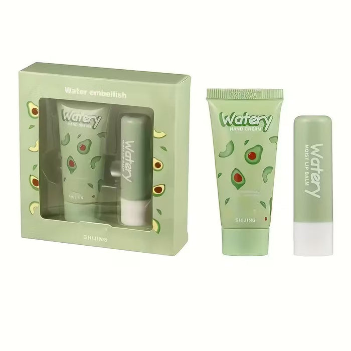 2pcs Lipstick & Hand Cream Moisturizing Gift Set