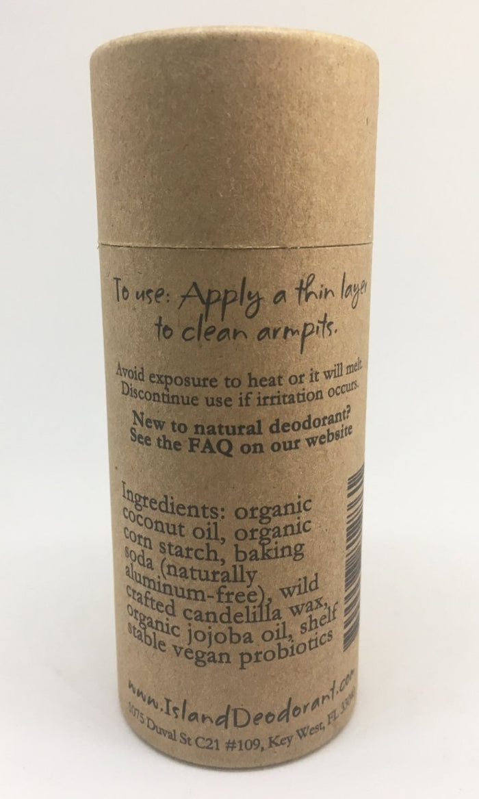compostable deodorant packaging paperboard tube plastic free deodorant ingredients label