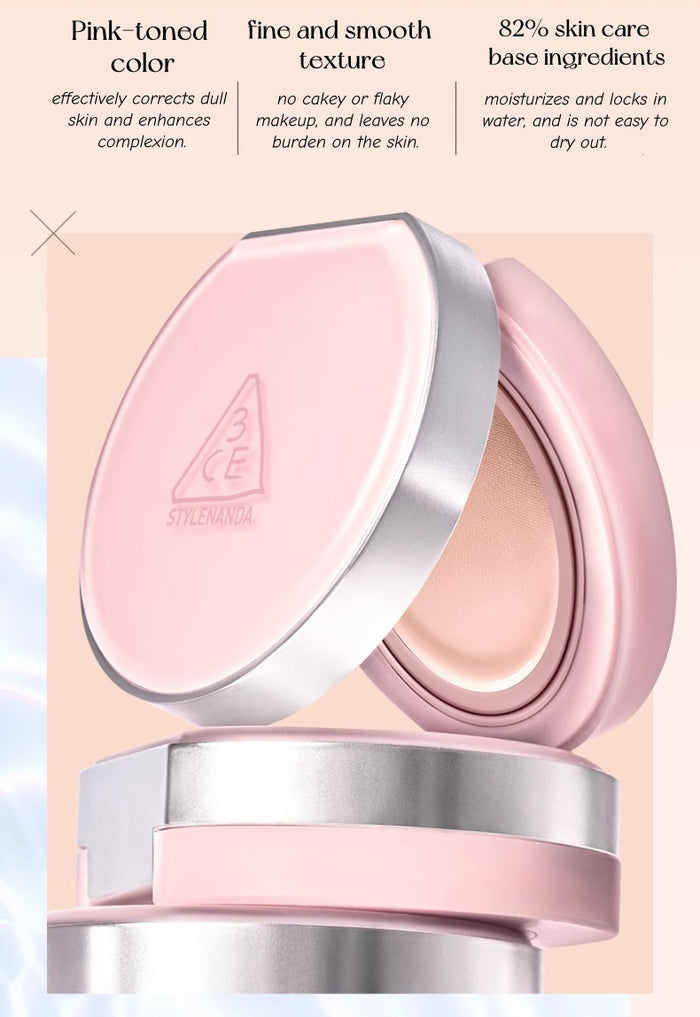 3CE Long-wear Fitting Wear Mesh Air Cushion Foundation With Refill T4773