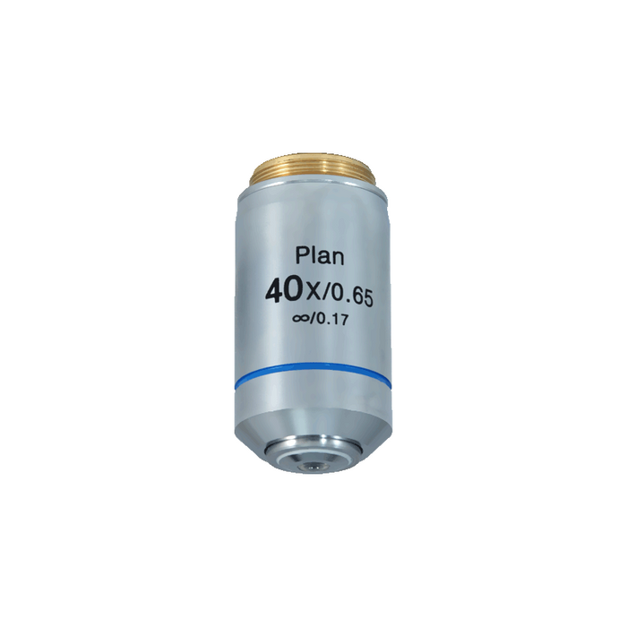 40X Infinity-Corrected Plan Achromatic Microscope Objective Lens, SKU BM13013531, three quarter front view