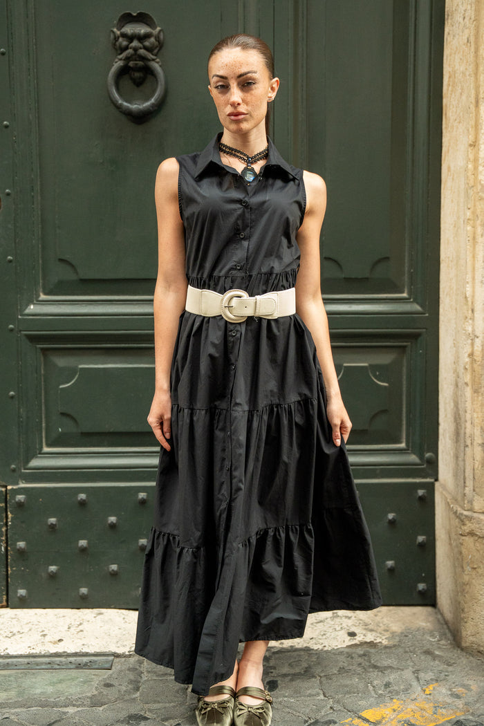 Abito Nero Balze Glm Couture