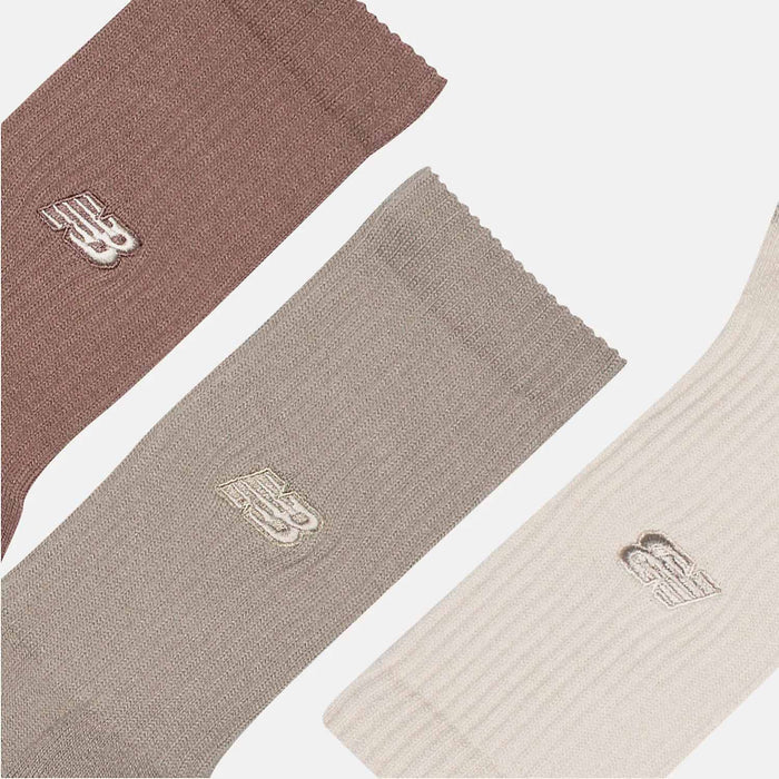 New Balance ACTIVE PREMIUM CREW 3-PACK, Linen/Arid Stone